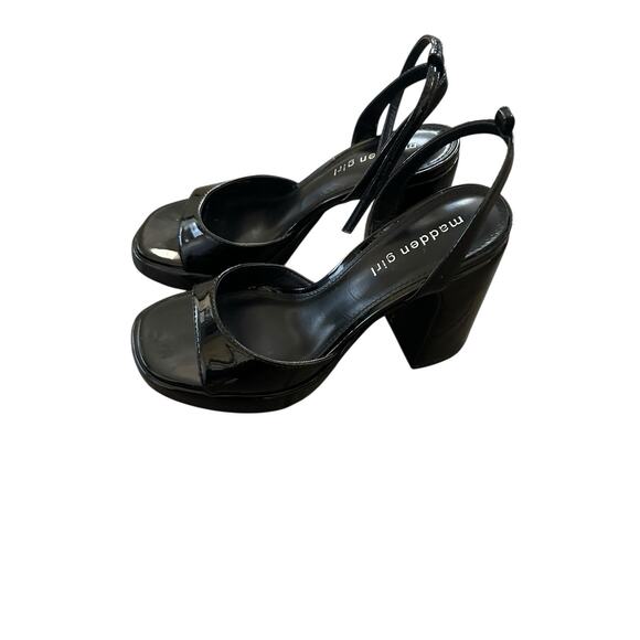 Madden Girl Caicos platform heeled sandal in black patent leather Size 8 $119 - Picture 5 of 13
